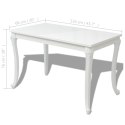Stół jadalniany, 116x66x76 cm, biały o wysokim połysku