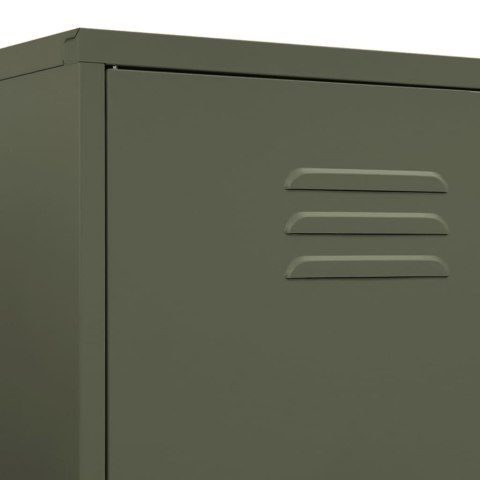 Szafa, oliwkowa, 90x50x180 cm, stalowa