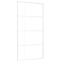 Drzwi przesuwne, szkło ESG i aluminium, 102,5x205 cm, biały