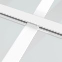 Drzwi przesuwne, szkło ESG i aluminium, 102,5x205 cm, biały