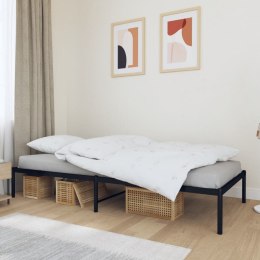 Metalowa rama łóżka, czarna, 100x190 cm