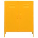Szafka, musztardowa, 80x35x101,5 cm, stalowa