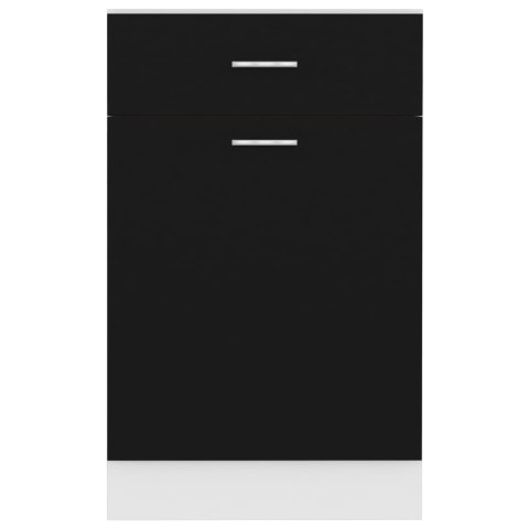 Szafka z szufladą, czarna, 50x46x81,5 cm