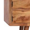 Szafka TV z rzeźbionymi drzwiami, drewno akacjowe, 117x30x40 cm