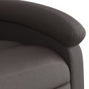 Elektryczny fotel rozkładany, ciemny brąz, skóra naturalna