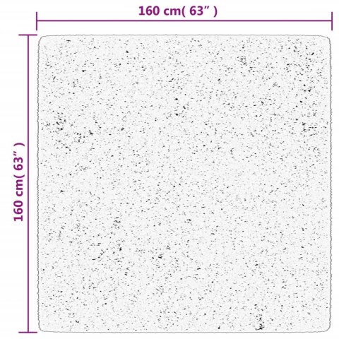 Dywan HUARTE z krótkim włosiem, piaskowy, 160x160 cm