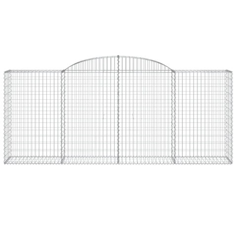 Kosze gabionowe, 20 szt, 300x50x120/140cm, galwanizowane żelazo