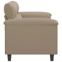 Sofa 2-osobowa, taupe, 140 cm, tapicerowana mikrofibrą