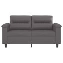 2-osobowa sofa, szary, 120 cm, sztuczna skóra