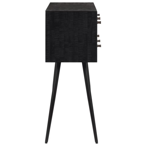 Stolik konsolowy z szufladami, 116x30x76 cm, odzyskane drewno