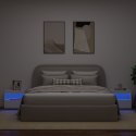 Szafki nocne z oświetleniem LED, 2 szt., białe, 50x40x45 cm