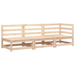 Ogrodowa sofa 3-osobowa, lite drewno sosnowe