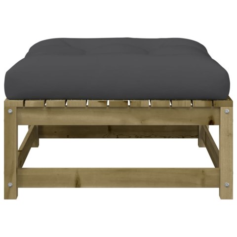 Podnóżki ogrodowe z poduszkami, 2 szt., impregnowana sosna