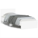 Rama łóżka z wezgłowiem, biała, 90x200 cm
