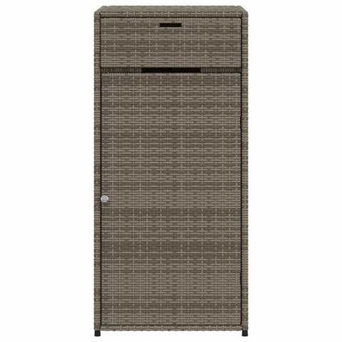 Szafka ogrodowa, szara, 55x55x111 cm,polirattan