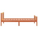 Rama łóżka z wezgłowiem, woskowy brąz, 75x190 cm, sosnowa