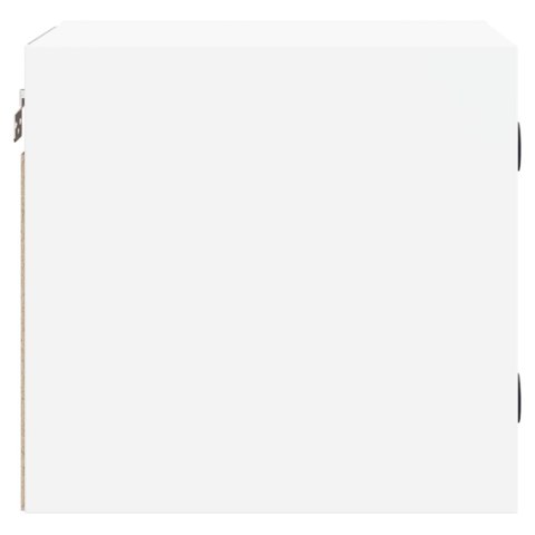 Szafka nocna ze szklanymi drzwiami, biała, 35x37x35 cm