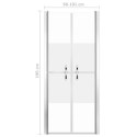 Drzwi prysznicowe, szkło częściowo mrożone, ESG, 101x190 cm