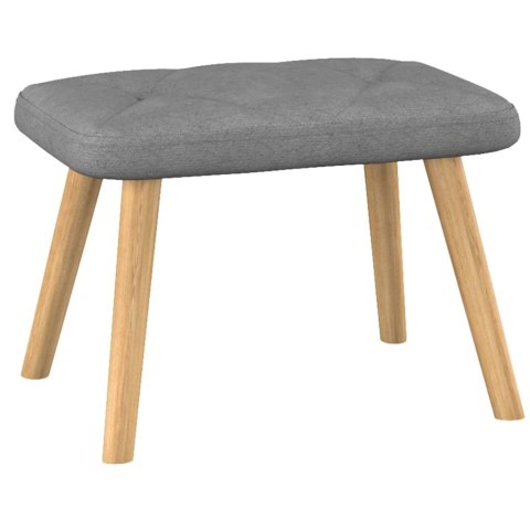 Fotel bujany z podnóżkiem, ciemnoszary, obity tkaniną