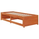 Łóżko dzienne, woskowy brąz, 90x200 cm, lite drewno sosnowe