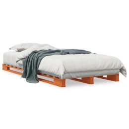 Łóżko z palet, woskowy brąz, 90x200 cm, lite drewno sosnowe
