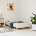 Łóżko z palet, woskowy brąz, 90x200 cm, lite drewno sosnowe