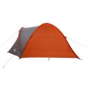 Namiot, 4-os., szaro-pomarańczowy, 300x250x132 cm, tafta 185T