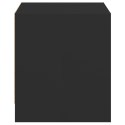 Szafka nocna ze szklanymi drzwiami, czarna, 35x37x42 cm
