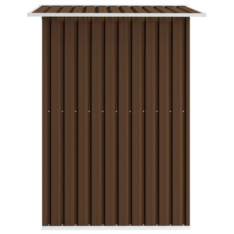 Szopa ogrodowa, brązowa, 204 x 132 x 186 cm, stalowa