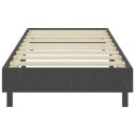 Łóżko z materacem sprężynowym, ciemnoszare, tkanina, 80x200 cm