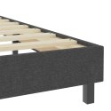 Łóżko z materacem sprężynowym, ciemnoszare, tkanina, 80x200 cm