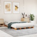 Łóżko z palet, woskowy brąz, 140x200 cm, lite drewno sosnowe