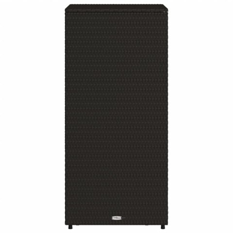 Szafka ogrodowa, czarna, 50x55x115 cm, polirattan