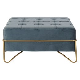 Taboret DKD Home Decor Piana Niebieski Złoty Metal Poliester Aksamit Drewno MDF (80 x 80 x 42 cm)