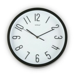 Zegar Ścienny Versa Czarny Plastikowy Fusion 4,6 x 30 x 30 cm (Ø 30 cm)