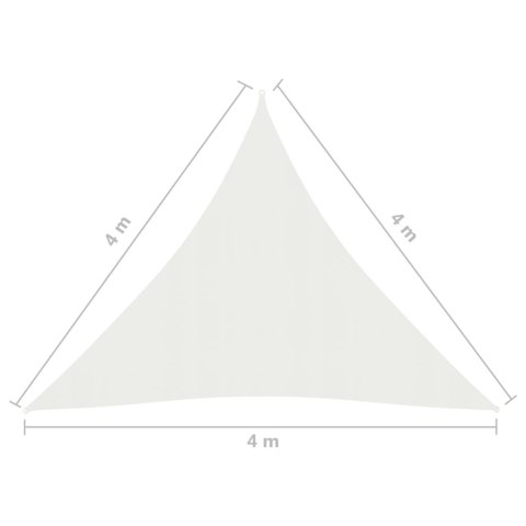 Żagiel przeciwsłoneczny, 160 g/m², biały, 4x4x4 m, HDPE