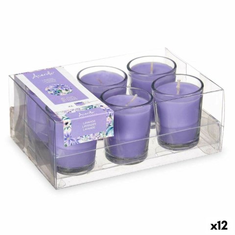 Zestaw świec 16 x 6,5 x 11 cm (12 Sztuk) szklanka/kieliszek Lawenda