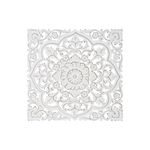 Dekoracja ścienna DKD Home Decor Biały Mandala Indianin Wykończenie antyczne Wytrawianie 90 x 4 x 90 cm