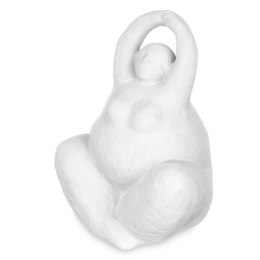 Figurka Dekoracyjna Biały Dolomite 14 x 18 x 11 cm (6 Sztuk) Kobieta Yoga