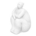 Figurka Dekoracyjna Biały Dolomite 18 x 30 x 19 cm (4 Sztuk) Kobieta Na siedząco
