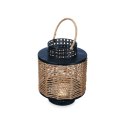 Lampa Czarny Metal 17 x 23 x 17 cm (4 Sztuk) Rattan