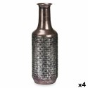 Wazon Srebrzysty Metal 14 x 46 x 14 cm (4 Sztuk) Z reliefem