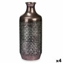 Wazon Srebrzysty Metal 16 x 42 x 16 cm (4 Sztuk) Z reliefem