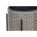 Zestaw doniczek Home ESPRIT Metal polipropylen Rattan 39 x 39 x 49 cm