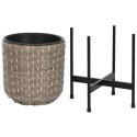 Zestaw doniczek Home ESPRIT Metal polipropylen Rattan 39 x 39 x 49 cm