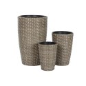 Zestaw doniczek Home ESPRIT polipropylen Rattan 37 x 37 x 60 cm