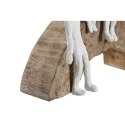 Figurka Dekoracyjna DKD Home Decor 28 x 9 x 22 cm Brązowy Aluminium Biały Drewno mango Rodzina