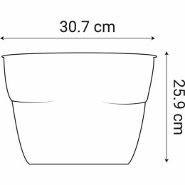 Doniczka EDA 77,3 x 30,7 x 25,9 cm Antracyt Ciemny szary Plastikowy Owal Nowoczesny