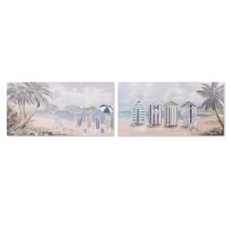 Obraz Home ESPRIT Plaża Śródziemnomorski 120 x 3 x 60 cm (2 Sztuk)