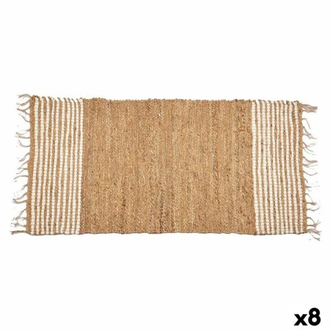 Dywan Czarny Naturalny Paski 70 x 1 x 140 cm (8 Sztuk)